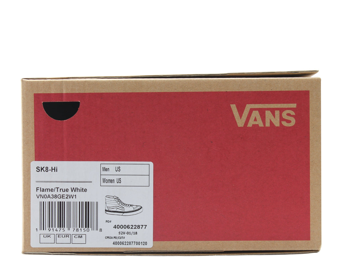 Vans Sk8 Hi Flame Classic Hi Top Sneakers — True White – product view 7