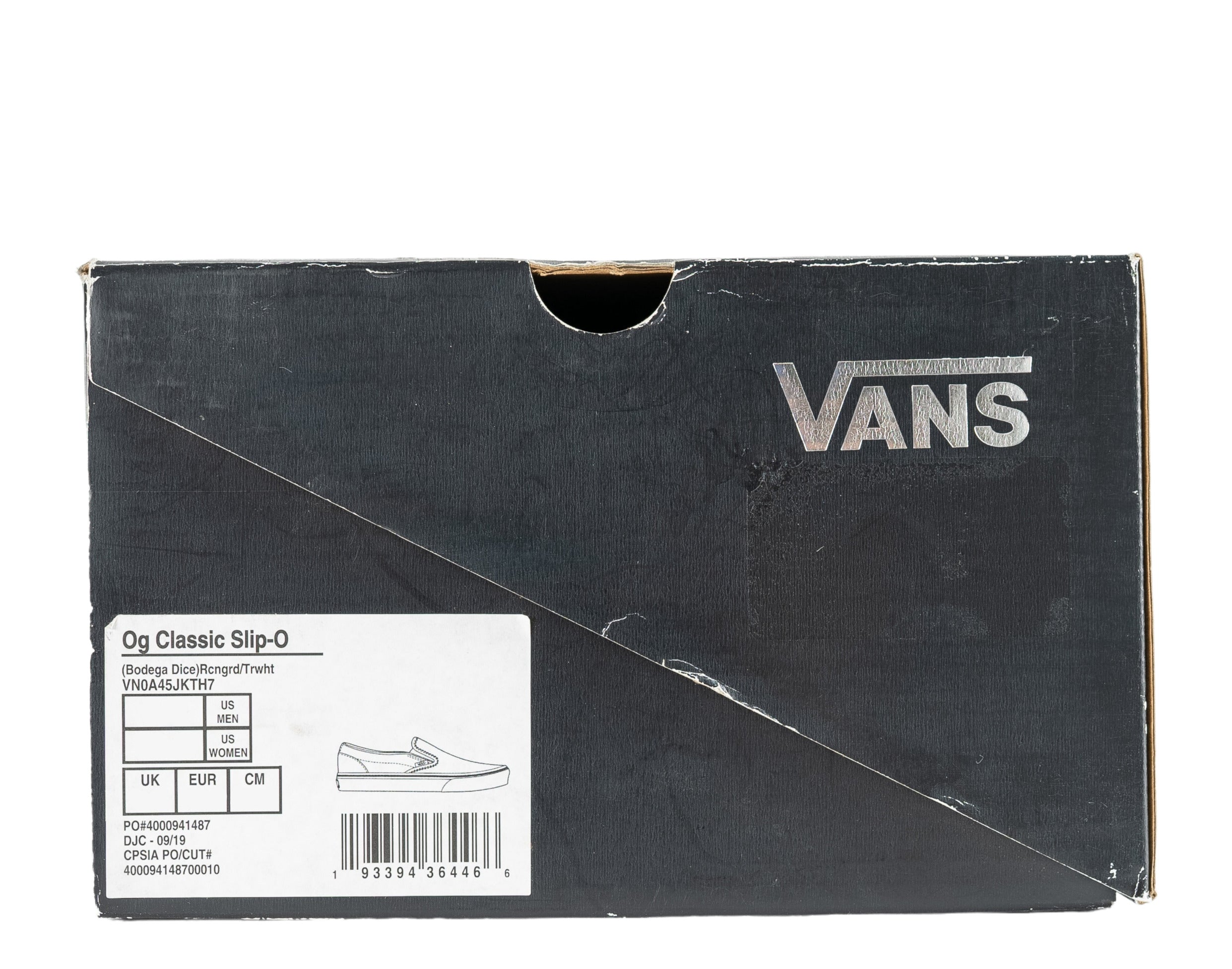 Vans x Bodega OG Classic Slip-On LX Dice High Stakes Sneakers — Racing Red/True White