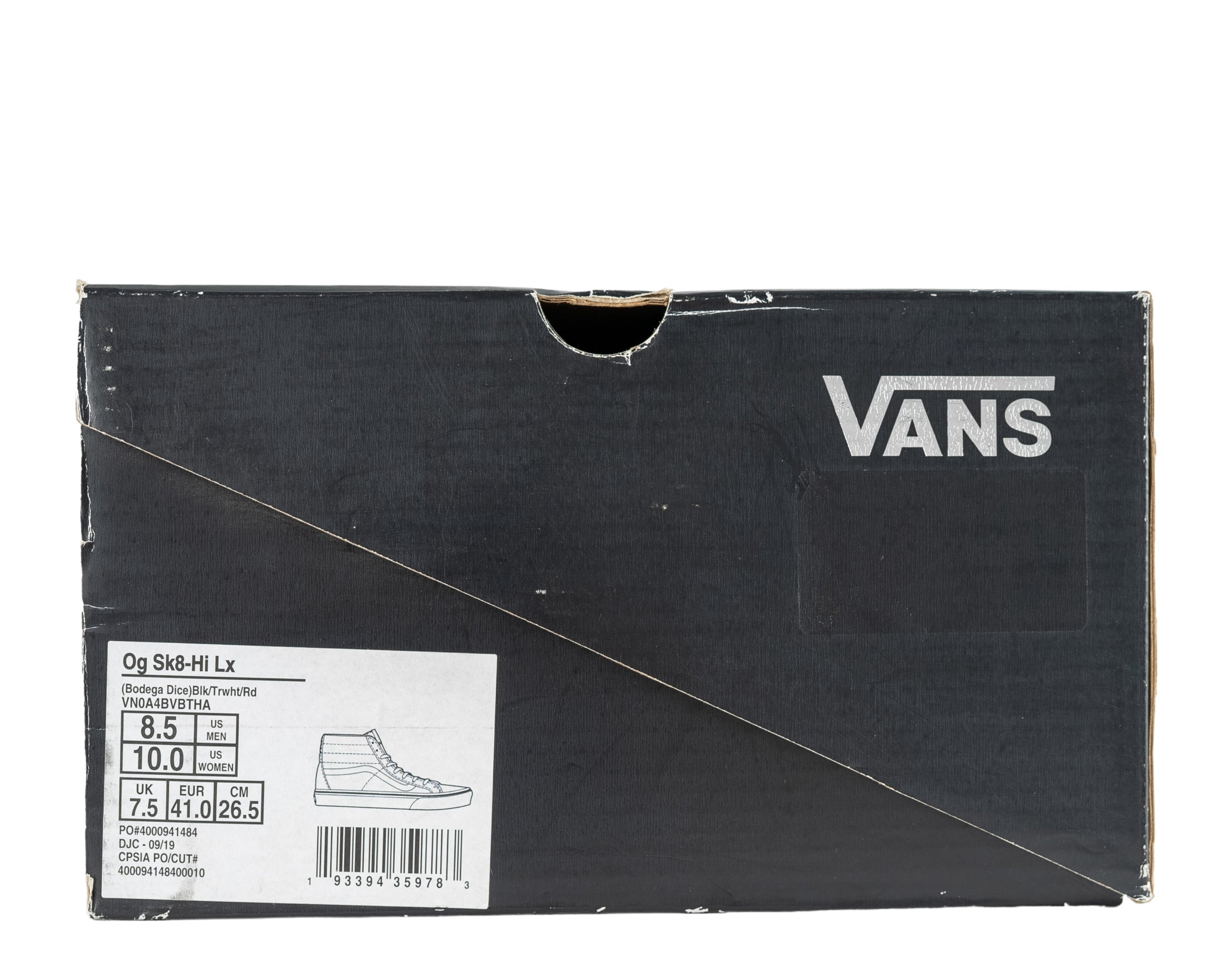 Vans x Bodega Sk8-Hi LX Dice High Stakes Sneakers — Black/True White/Red High-Top