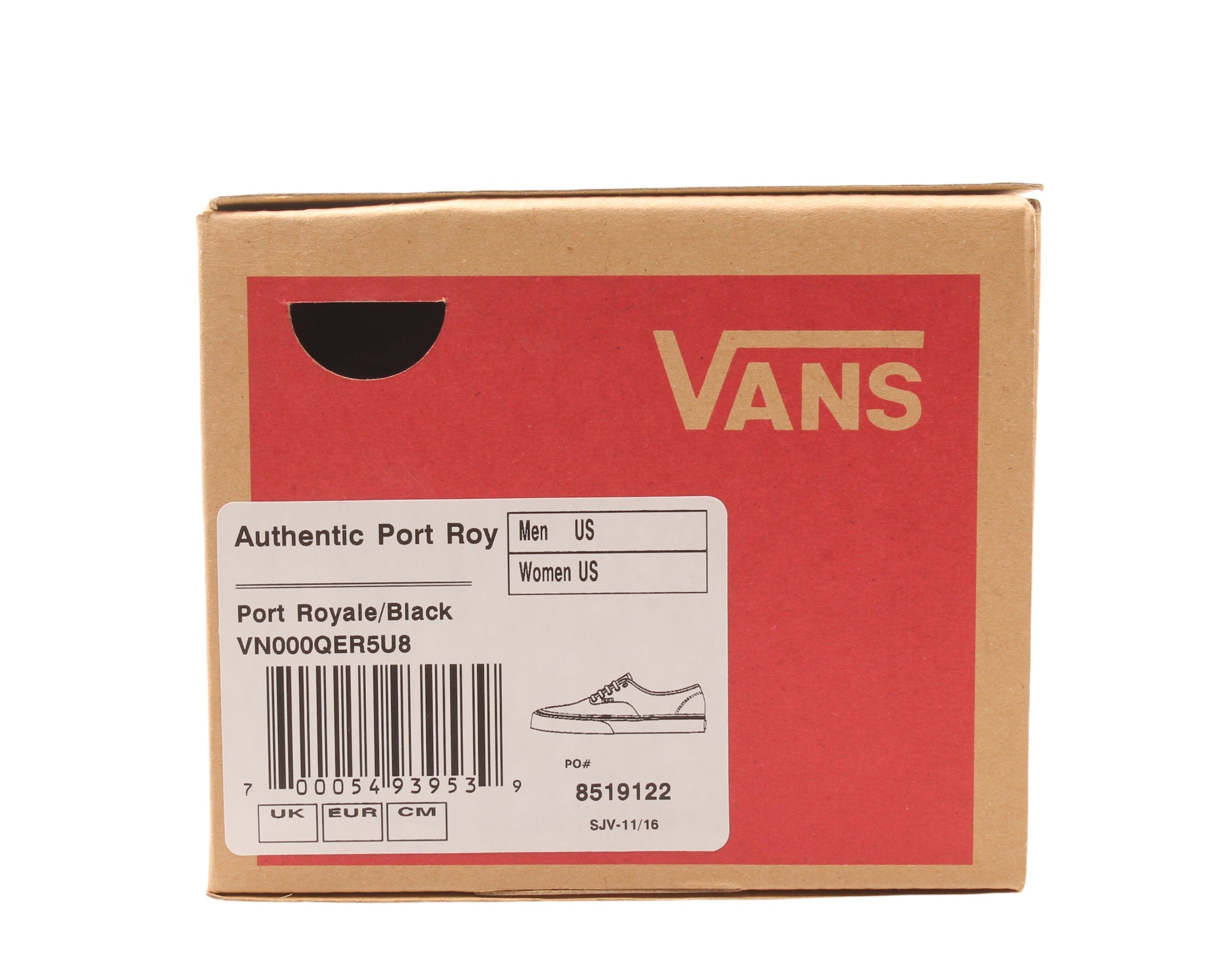 Vans Authentic Classic Sneakers — Port Royale/Black Low-Top