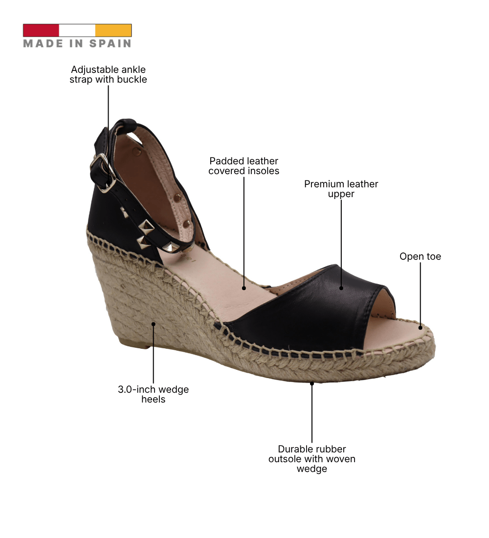 Eric Michael Val Woven Studded Wedge Sandal