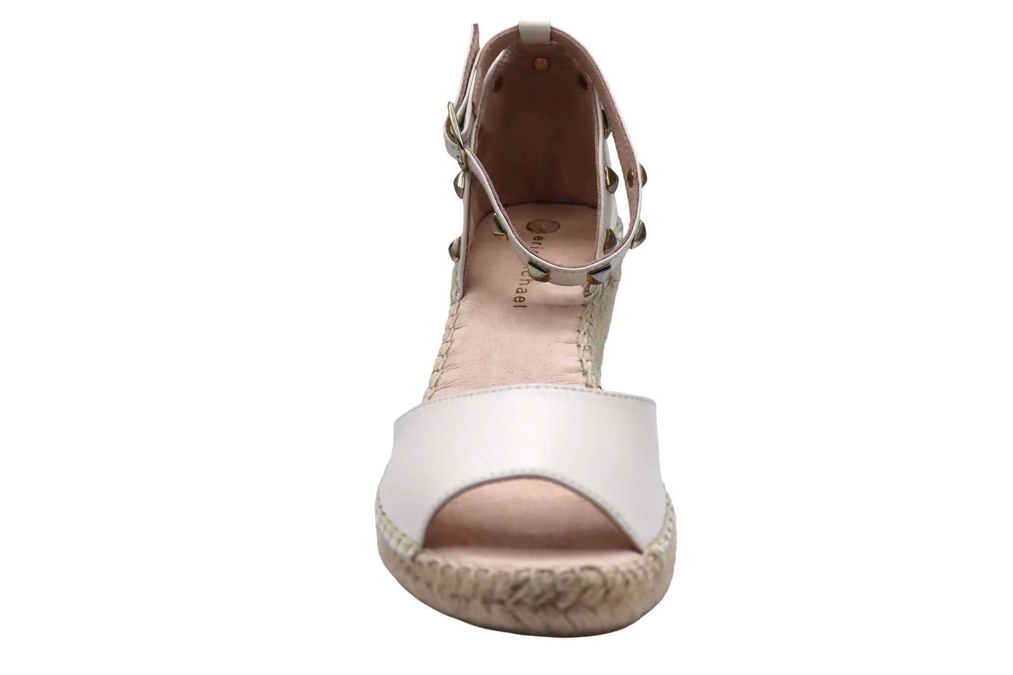 Eric Michael Val Woven Studded Wedge Sandal