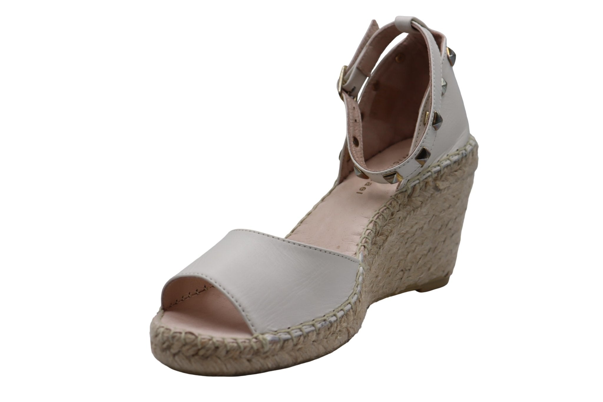 Eric Michael Val Woven Studded Wedge Sandal