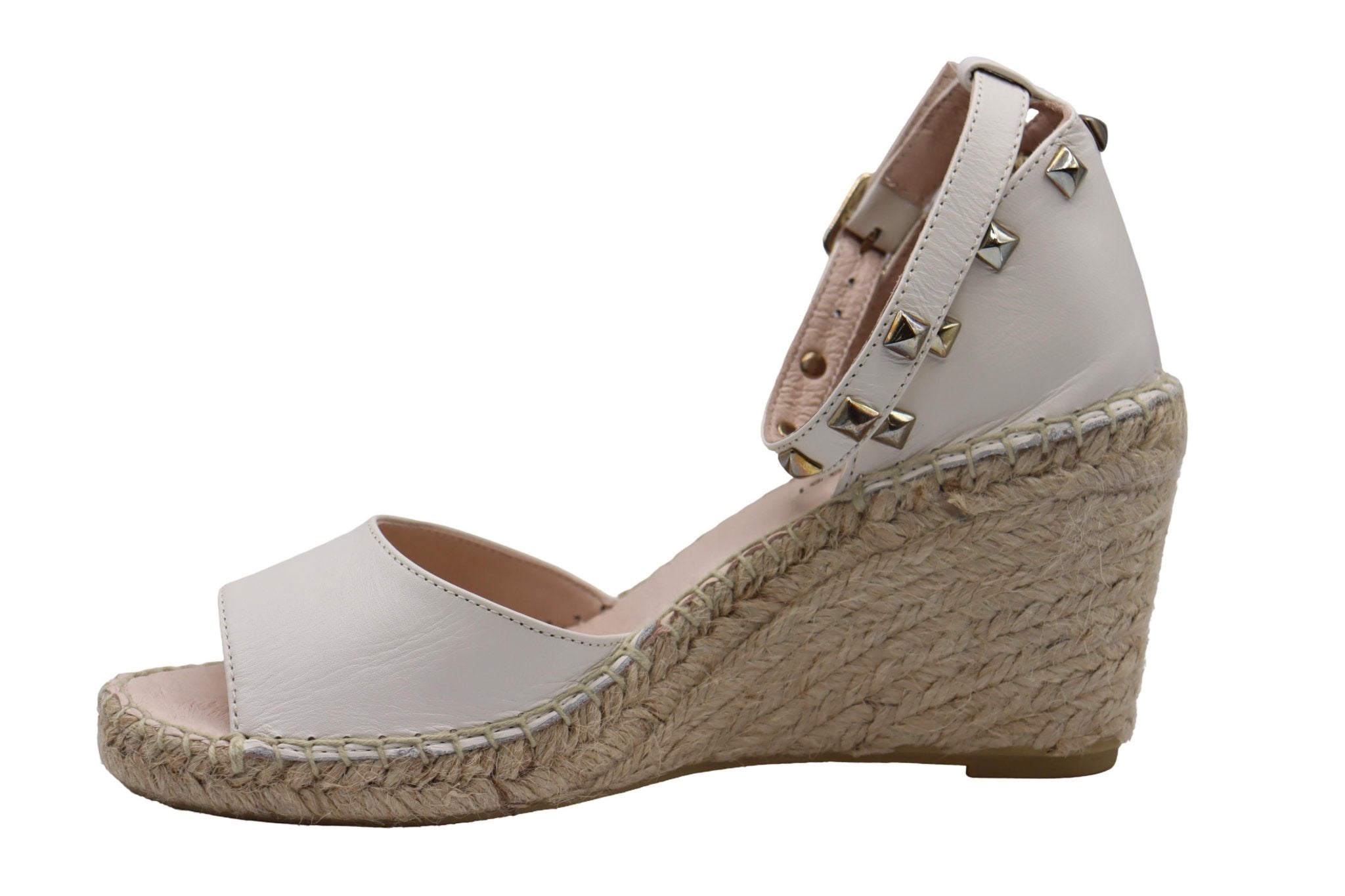 Eric Michael Val Woven Studded Wedge Sandal