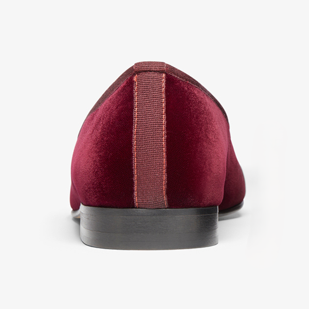 Del Toro Shoes Men's Oxblood Velvet Slipper II