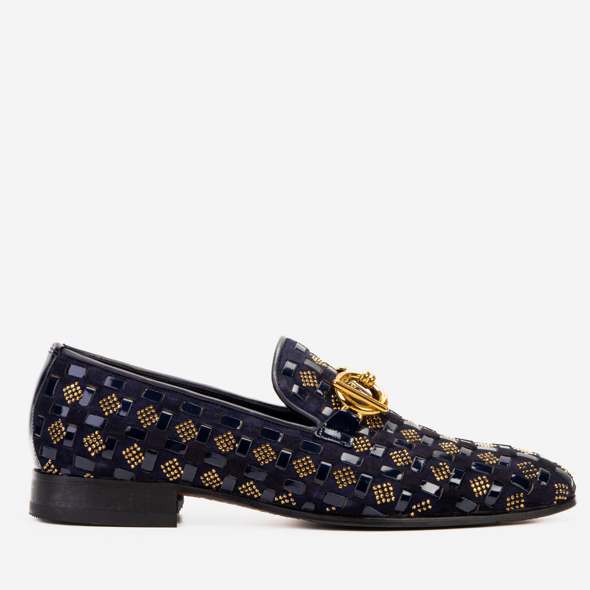 Vinci Leather The Vicino Shoe Navy Blue Bit Dress Loafer Men Shoe – product view 1