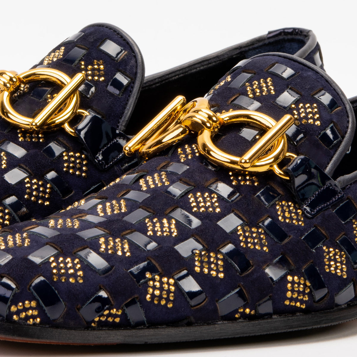 Vinci Leather The Vicino Shoe Navy Blue Bit Dress Loafer Men Shoe – product view 4