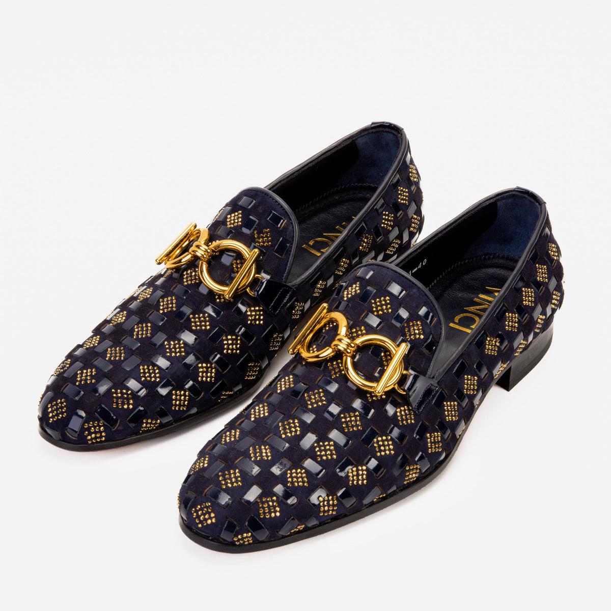 Vinci Leather The Vicino Shoe Navy Blue Bit Dress Loafer Men Shoe – product view 6
