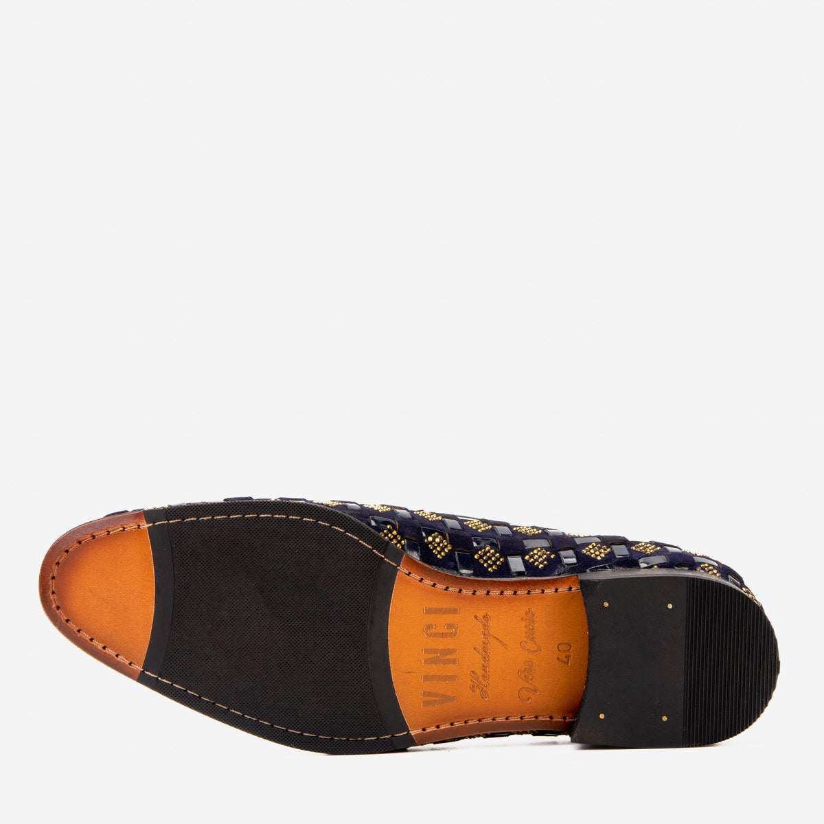 Vinci Leather The Vicino Shoe Navy Blue Bit Dress Loafer Men Shoe – product view 7