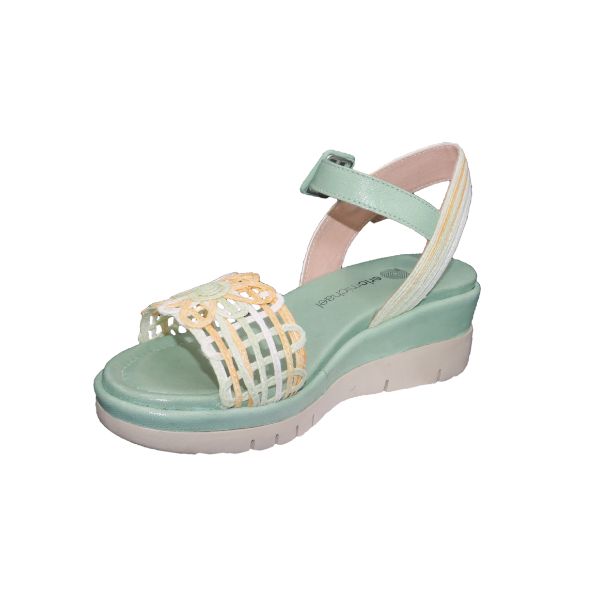 Eric Michael Vivian Women’s Leather Wedge Sandal