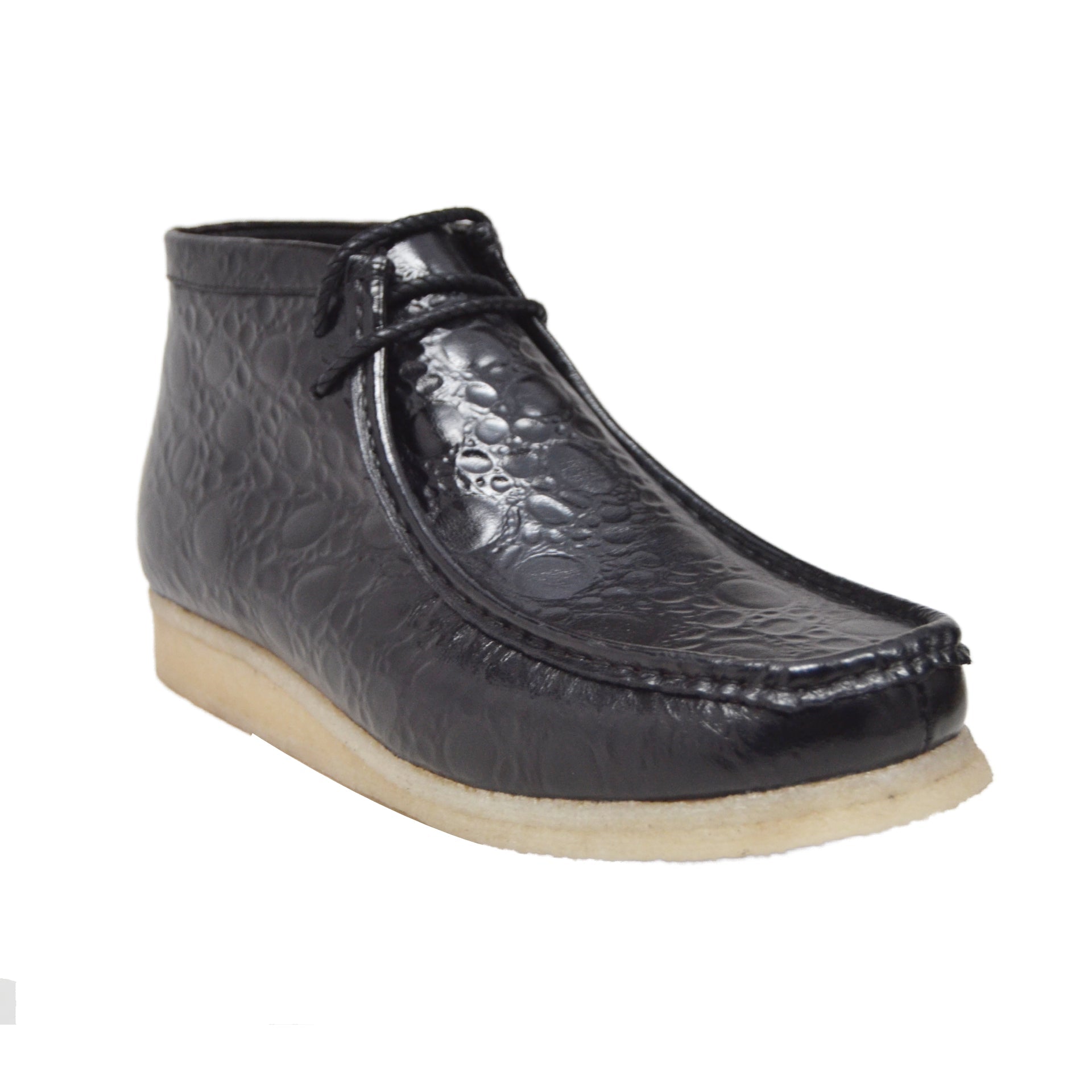 British Walkers Walker Men's Limited Edition Croc Leather Casual Shoes with Crepe Sole view 13
