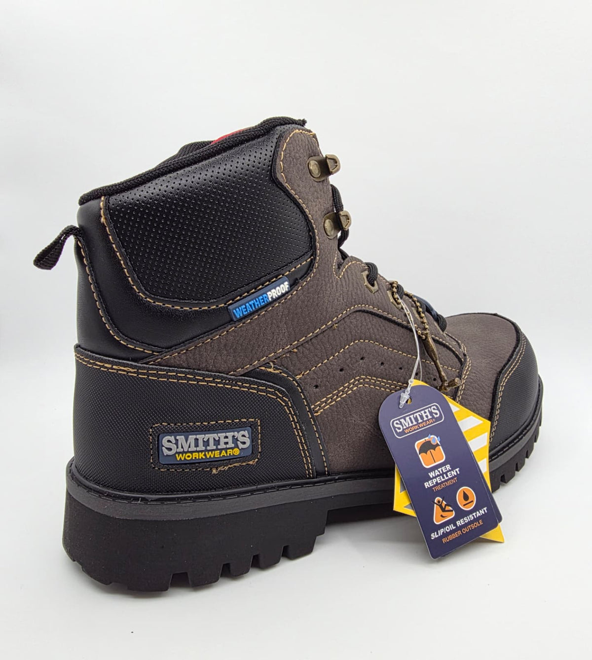 Steel Toe "Smith's Work Wear Barwick" SA724021 BROWN – Side Profile