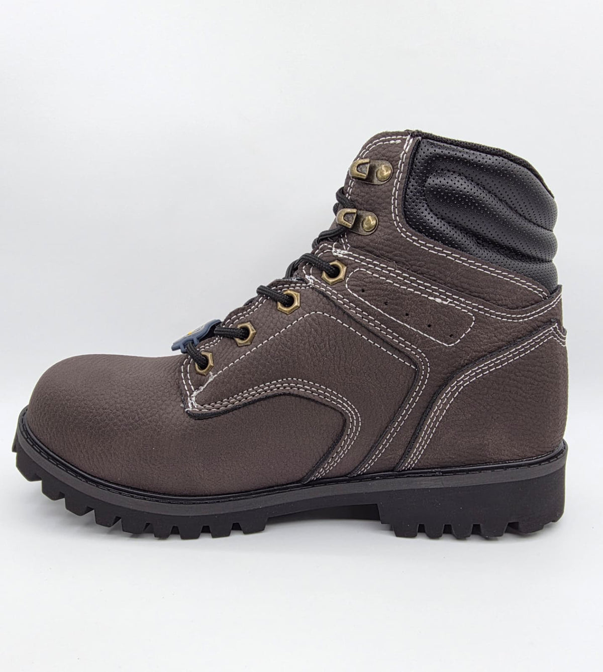 Steel Toe "Smith's Work Wear" BERKELEY "SA724022" BROWN – Detail Close-Up
