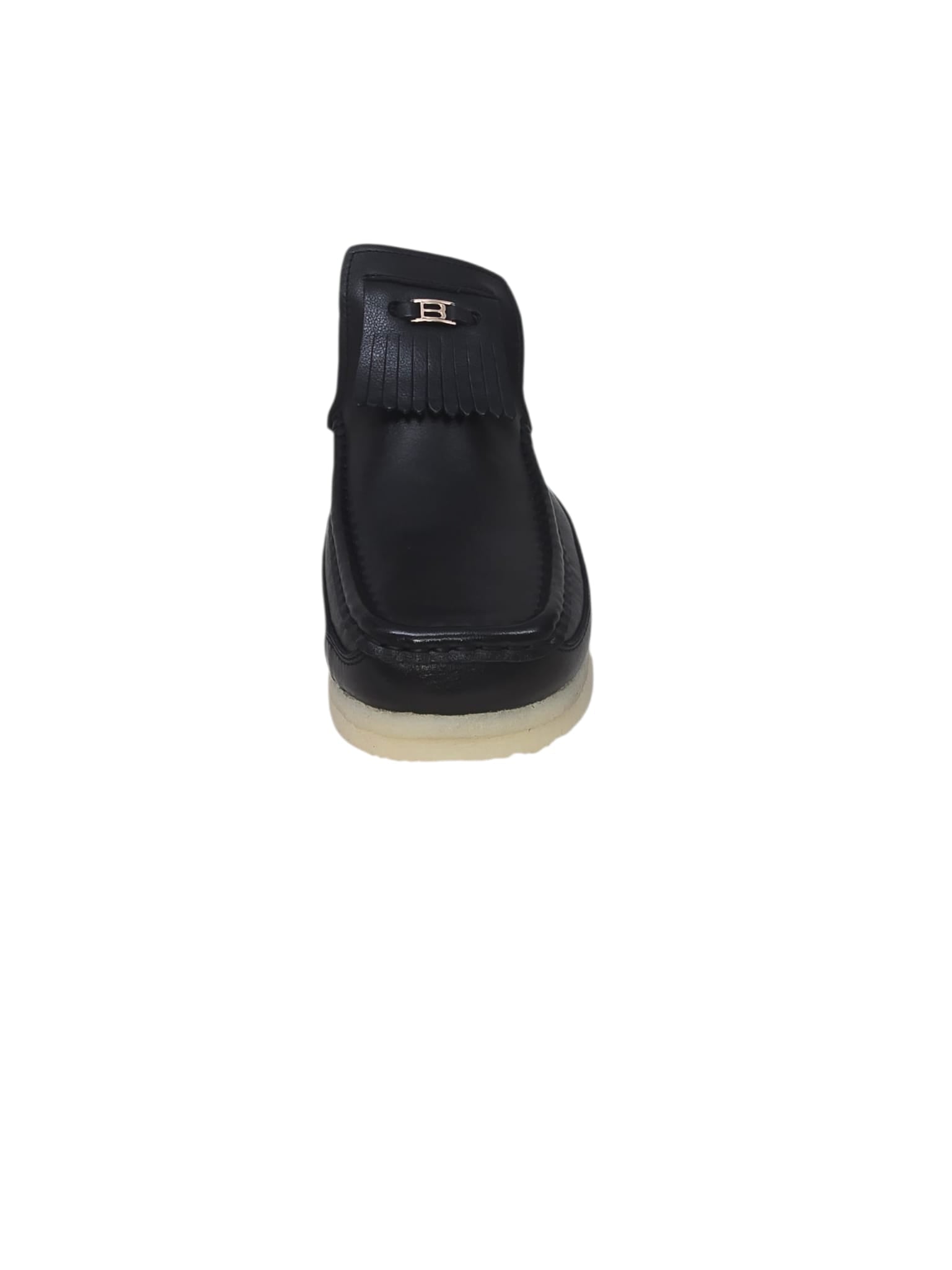 British Walkers Fringe Empire Men's Classic Retro Leather Fringe Slip On Crepe Sole Shoe