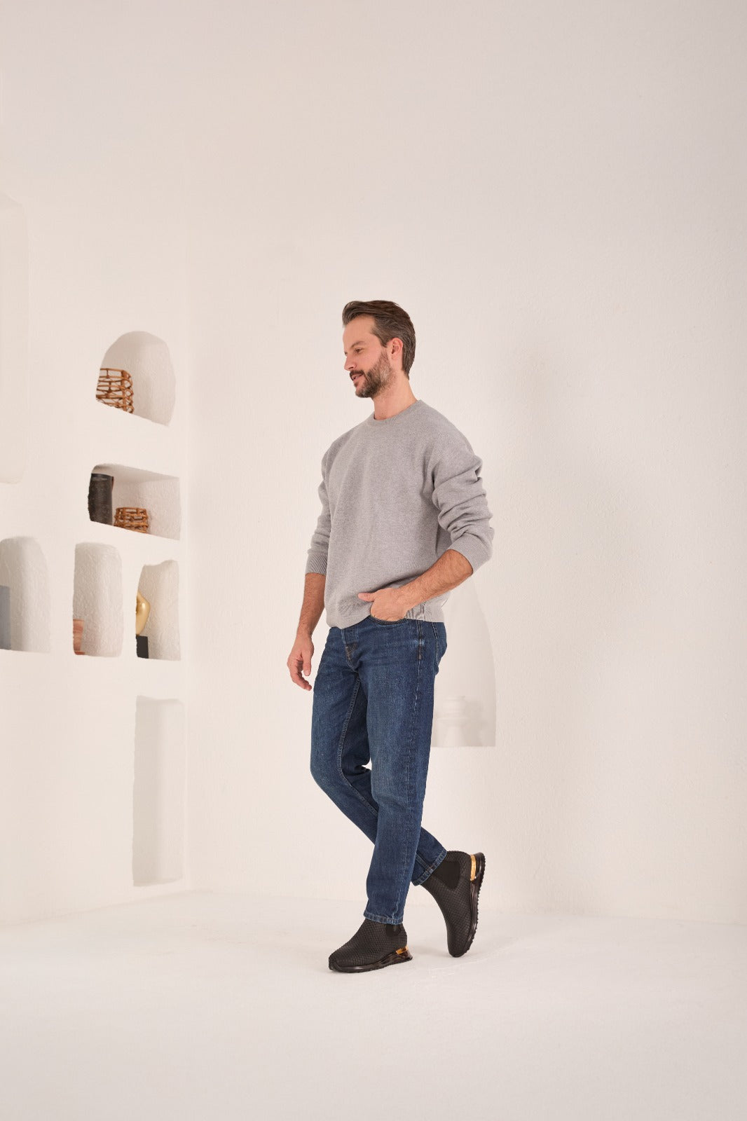 Vinci Leather The Panther Black Leather Men Chelsea Boot – product view 18