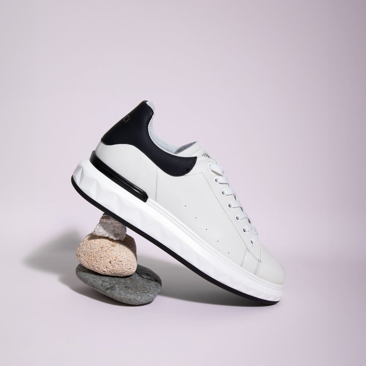 Vinci Leather The Linq White Leather Men Sneaker – product view 14