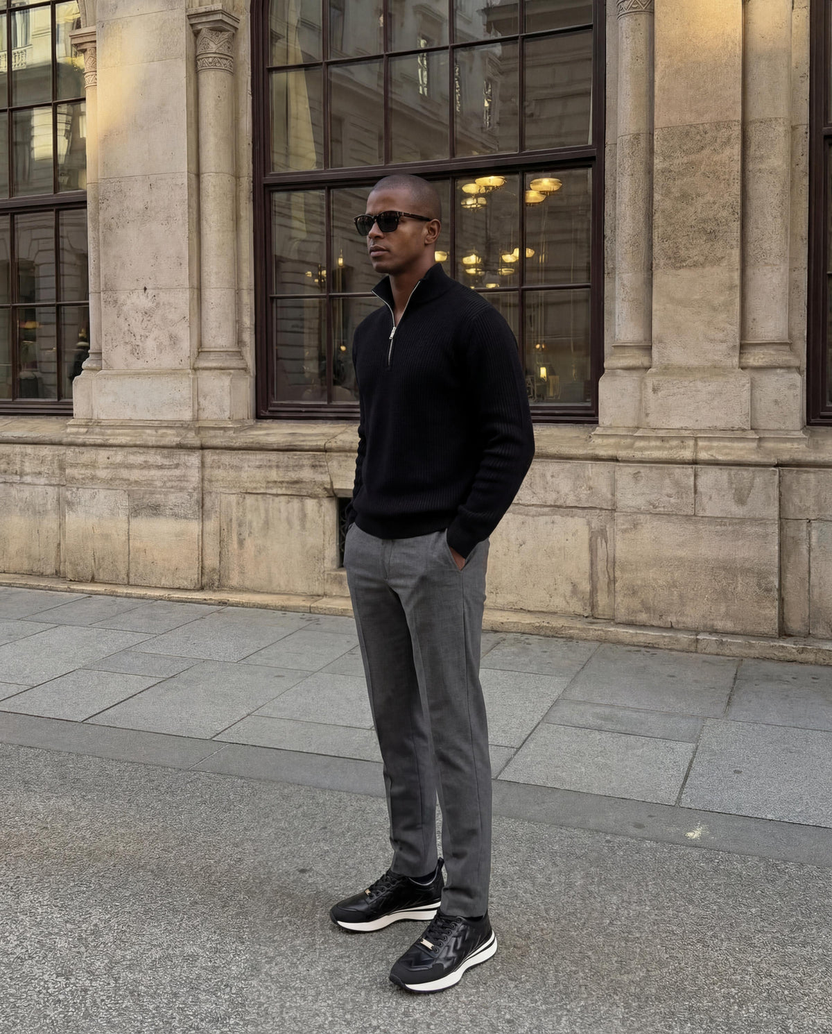 Vinci Leather The Veneto Black Leather Men Sneaker – product view 13