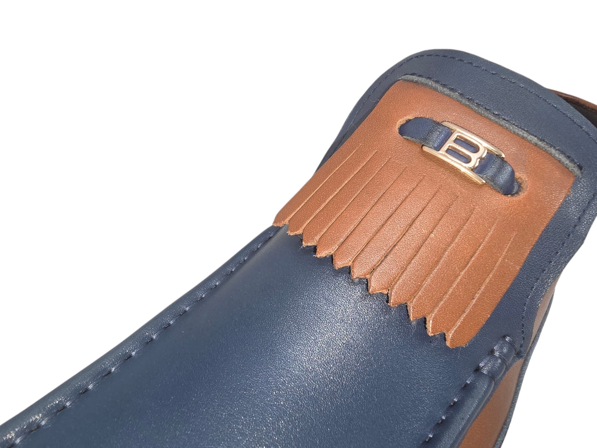 British Walkers Fringe Empire Men's Classic Retro Leather Fringe Slip On Crepe Sole Shoe