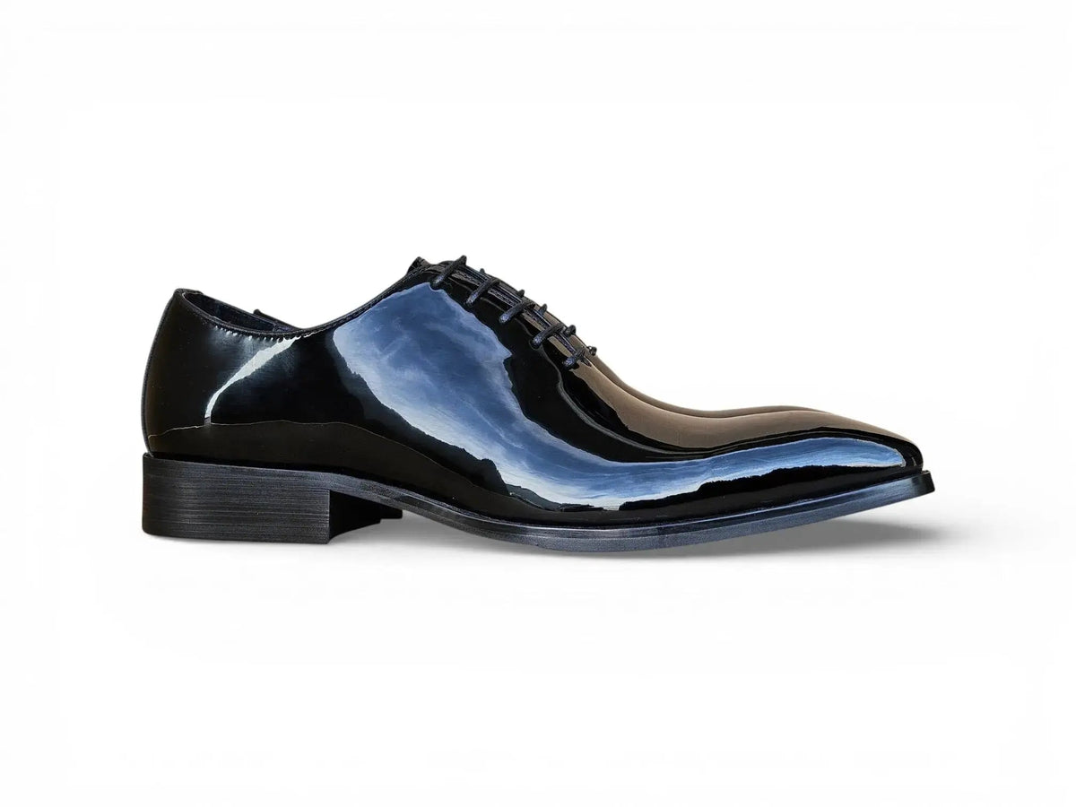 Carrucci Shoes Men's KS Wholecut Burnished Oxford Patent Leather KS503 101P β Top View