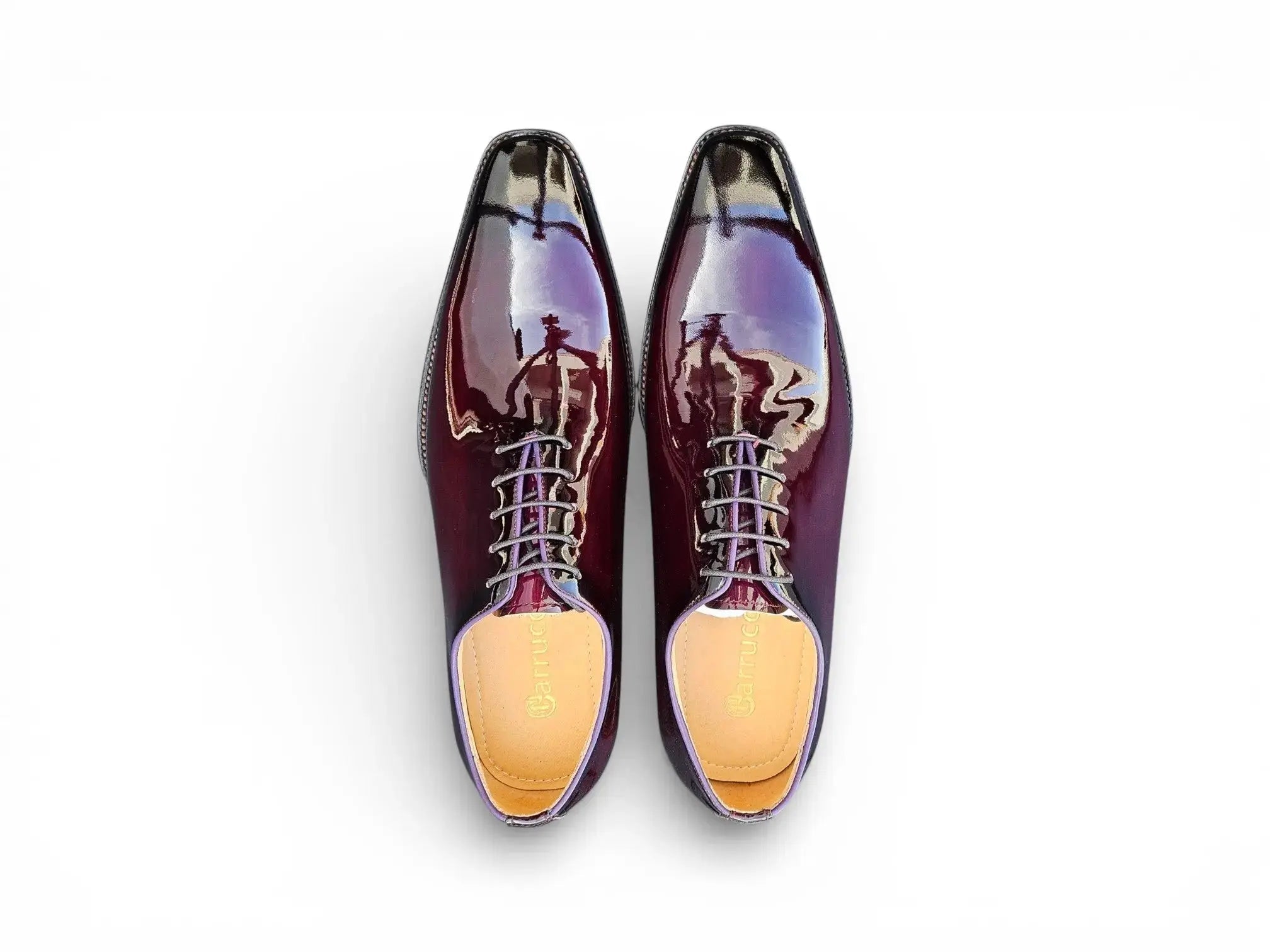 Carrucci Shoes KS Wholecut Burnished Oxford Patent Leather KS503 101P view 29