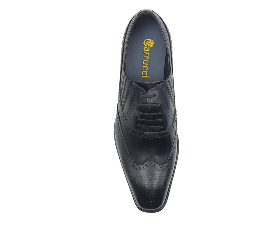 Carrucci Shoes Ks Wingtip Slip On Oxford Classic Leather KS509 18 view 25