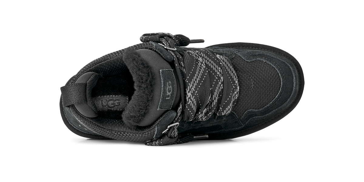 UGG Lowmel Womens Sneakers (1144032) — Black Suede Low-Top