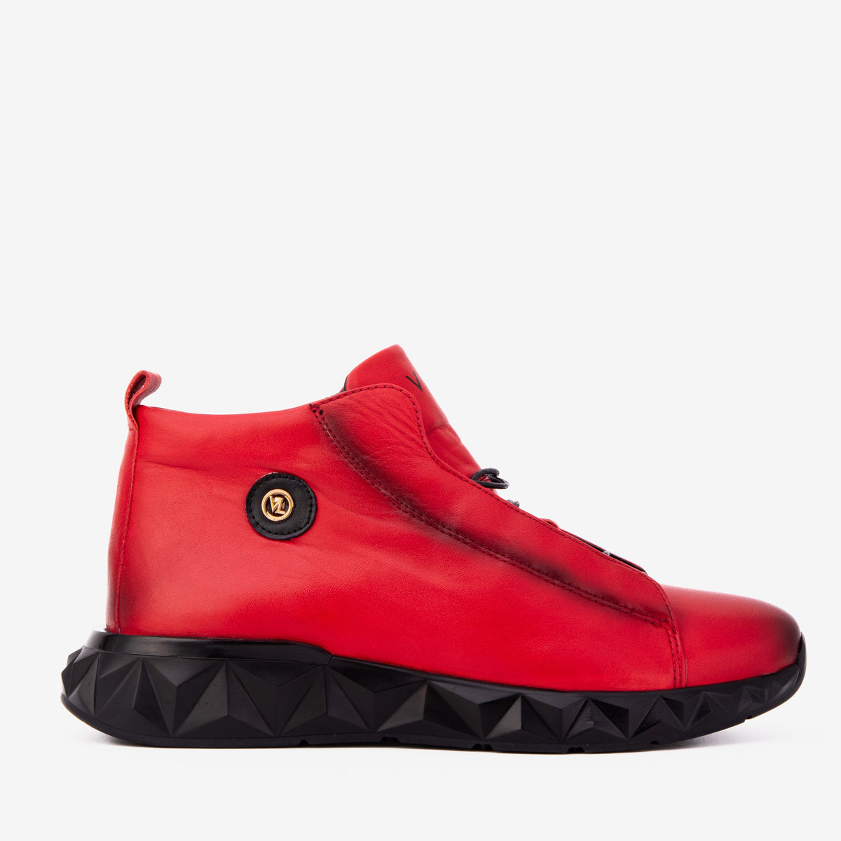 Vinci Leather The Vertex Red Leather Men's Sneaker – product view 1