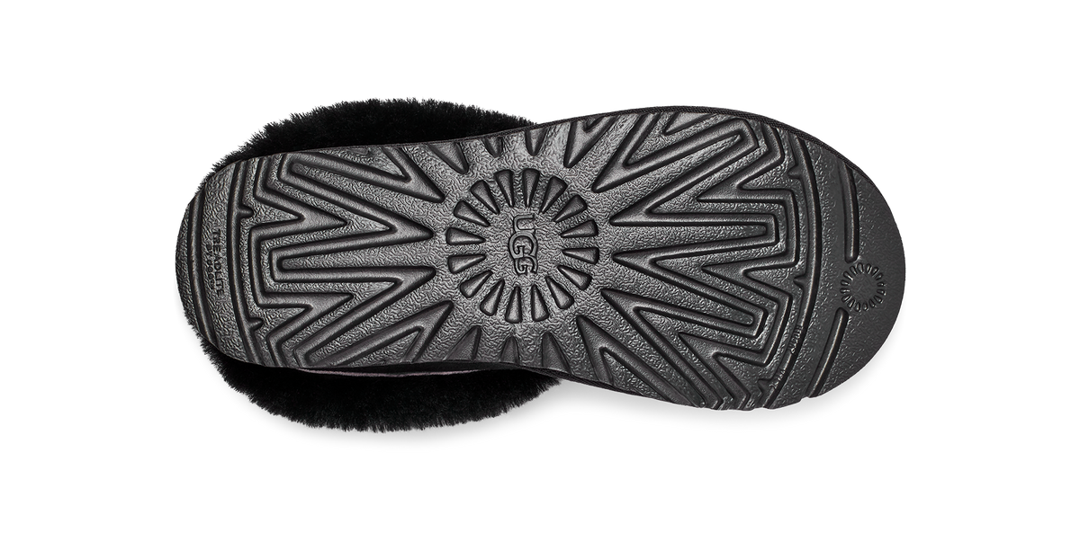 UGG Tazzette Womens Platform Slippers — Black Suede