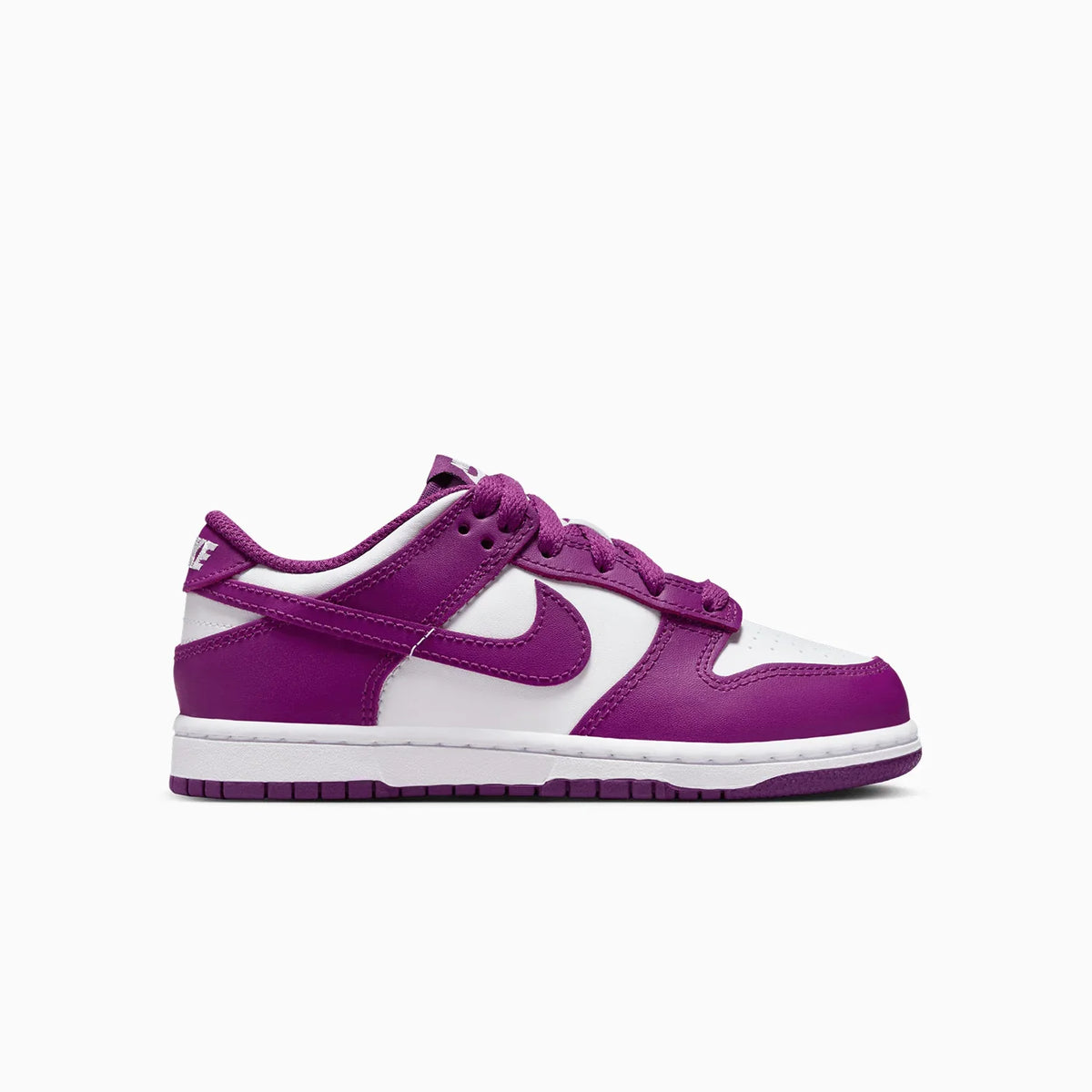 Nike Dunk Low Little Kids' (PS) Sneakers — White/Viotech Leather Low-Top