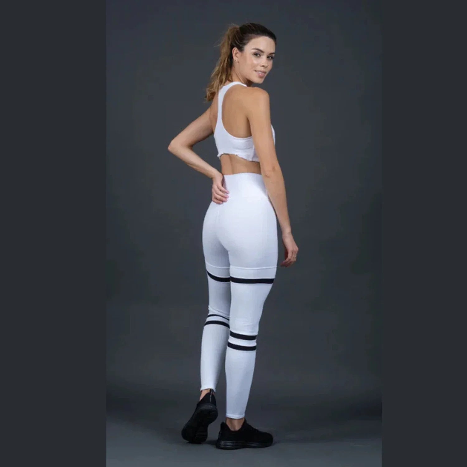 Alo Yoga Youga High Waist Legit Elastic Waist Performance Women's Leggings — White