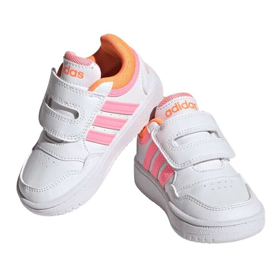 adidas Toddler Infant Hoops 3.0 CF White Pink – product view 4