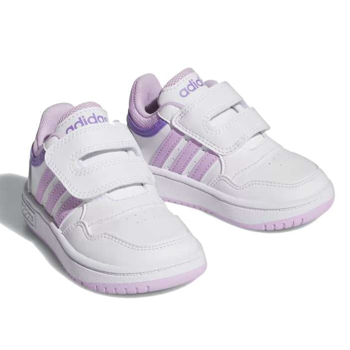 adidas Hoops 3.0 CF Infants Shoes - Cloud White / Bliss Lilac / Violet Fusion