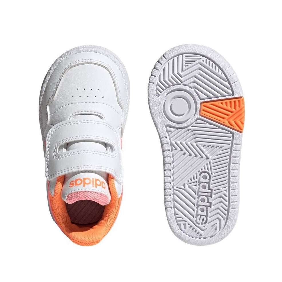 adidas Toddler Infant Hoops 3.0 CF White Pink – product view 3