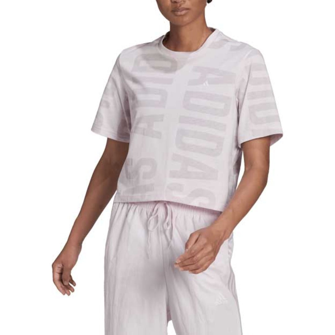 adidas Women's BLUV Q2 Cropped Tee - Almost Pink