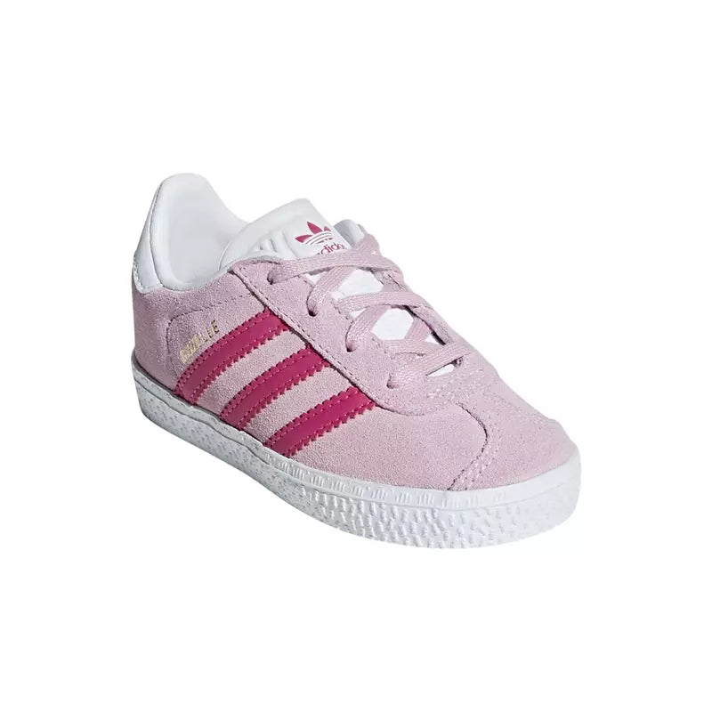 adidas Originals Gazelle I Toddlers' (TD) Sneakers — Pink/White Suede Low-Top