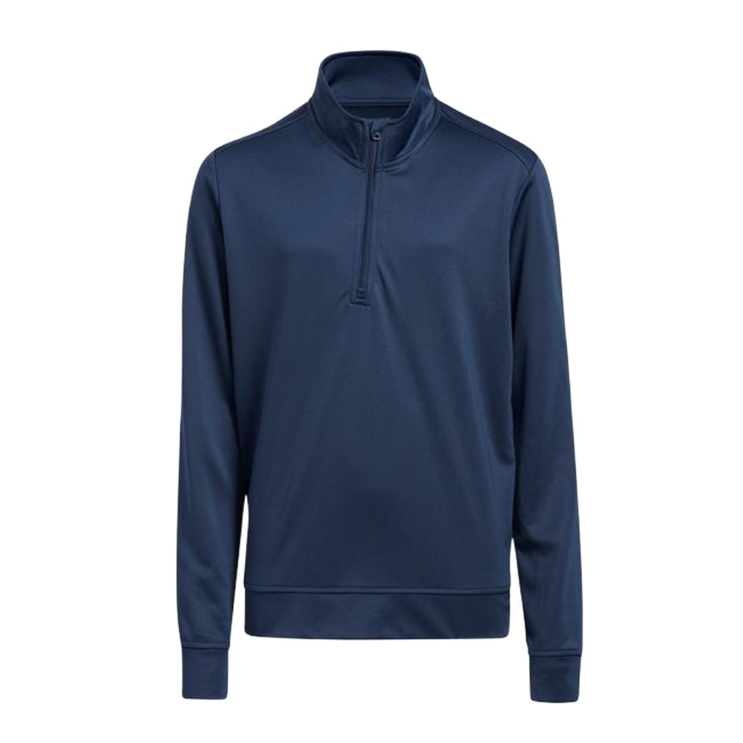 adidas Junior Boys ΒΌ Zip Solid Heather Pullover Crew - Navy