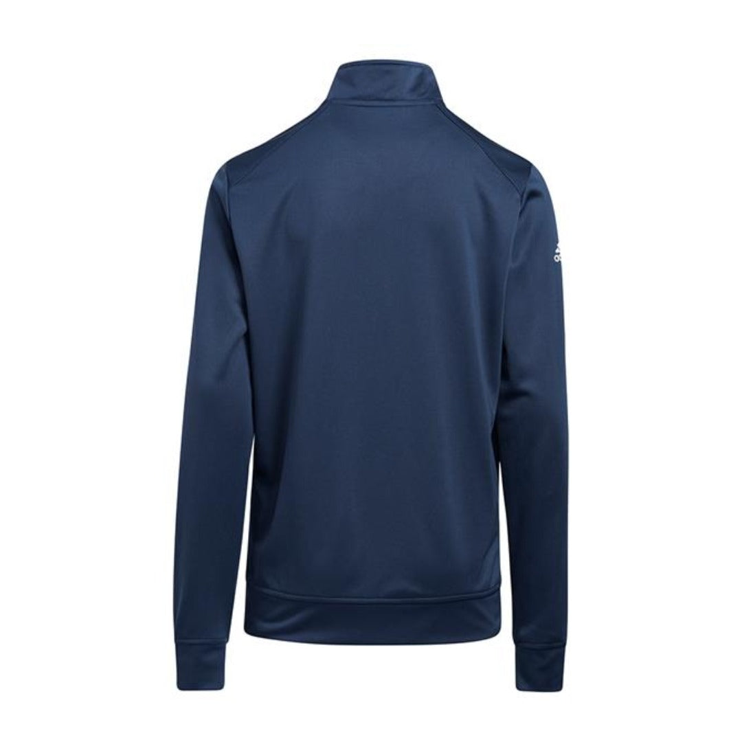 adidas Junior Boys ΒΌ Zip Solid Heather Pullover Crew - Navy