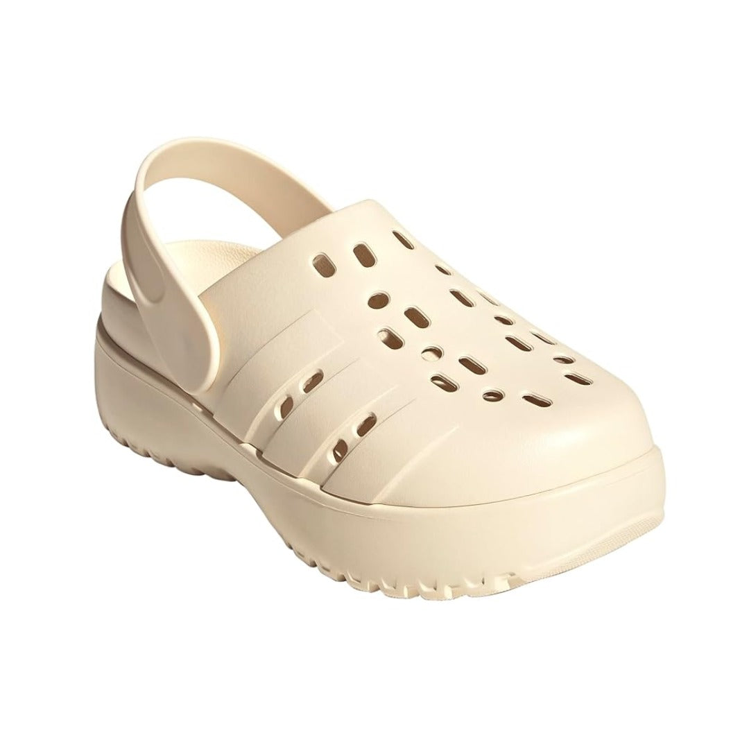 adidas WOMEN'S ADILETTE CLOG PLATFORM SLIDE SANDALS - Wonder White – product view 2