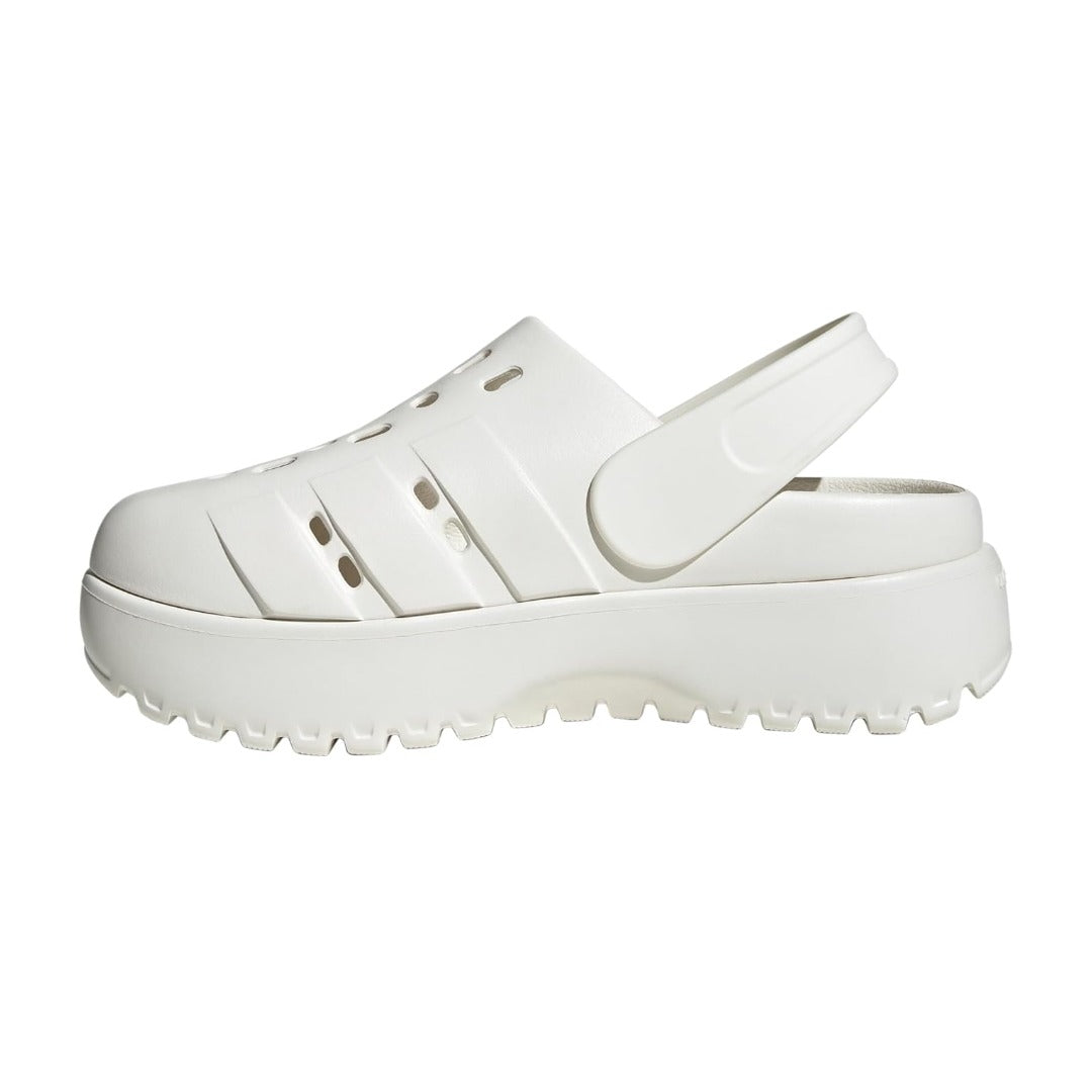 adidas WOMEN'S ADILETTE CLOG PLATFORM SLIDE SANDALS - White – product view 4
