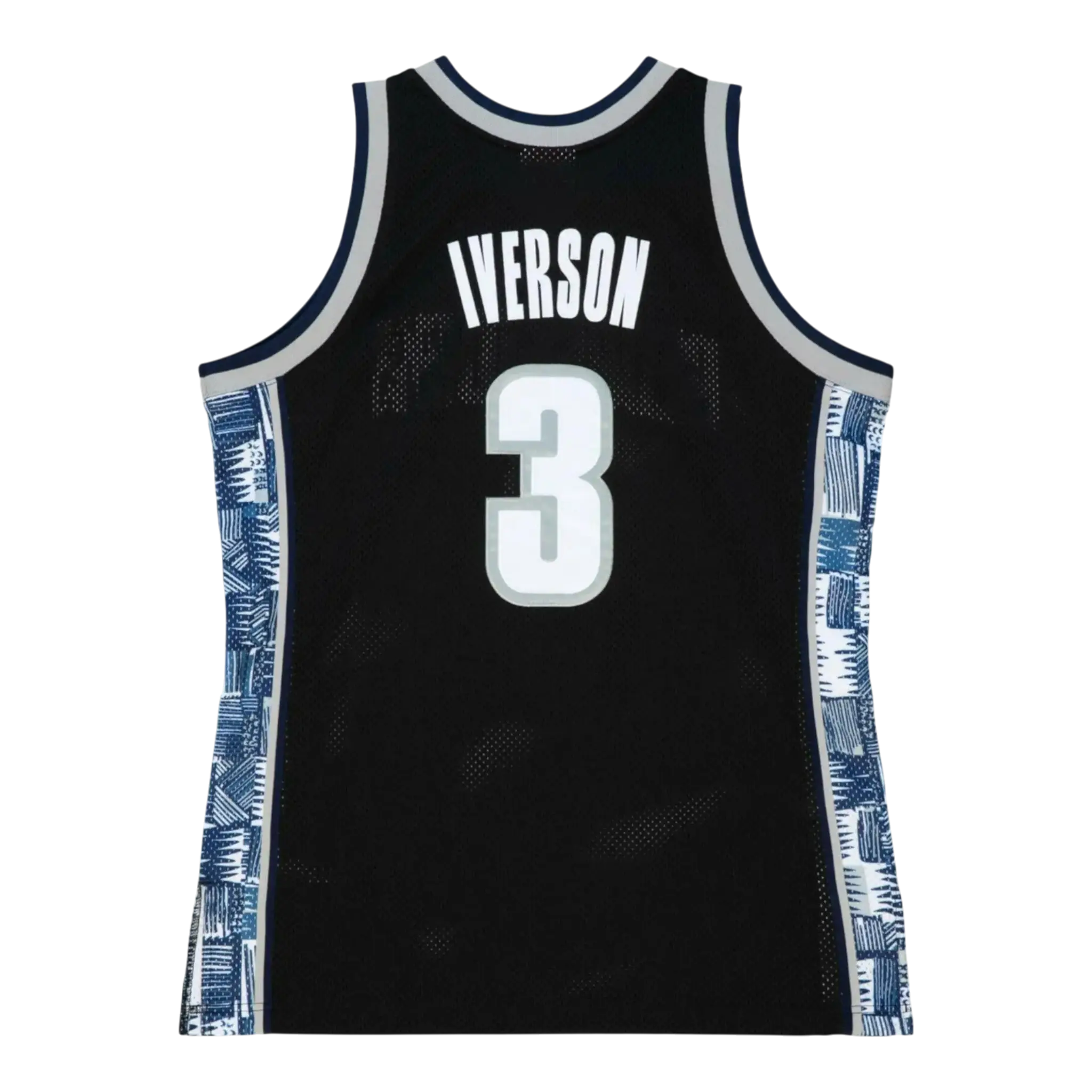 Mitchell & Ness Authentic Georgetown Hoyas 1995-96 Allen Iverson Basketball Men's Jersey — Black/Grey/White
