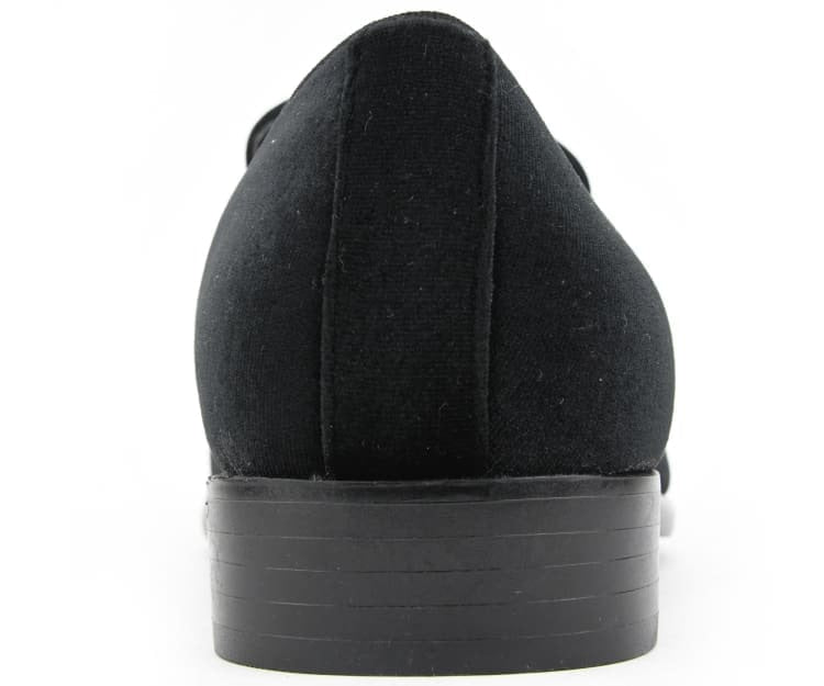 Amali Aller Black Men's Velvet Smoking Slippers