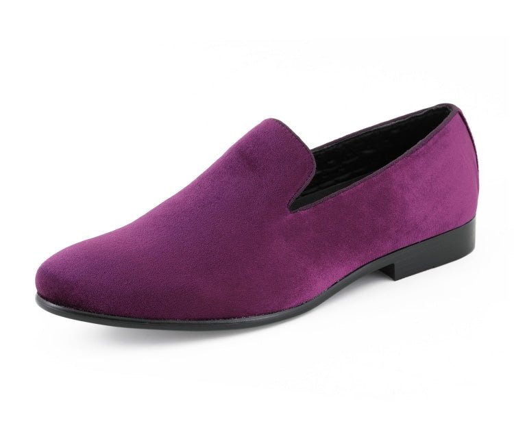 Amali Aries Regal Velvet Loafers Men’s Purple
