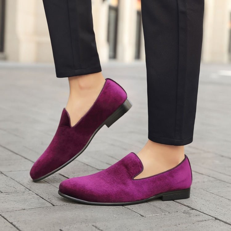 Amali Aries Regal Velvet Loafers Men’s Purple