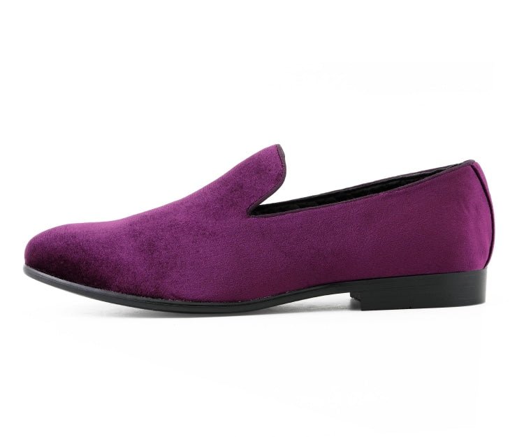 Amali Aries Regal Velvet Loafers Men’s Purple
