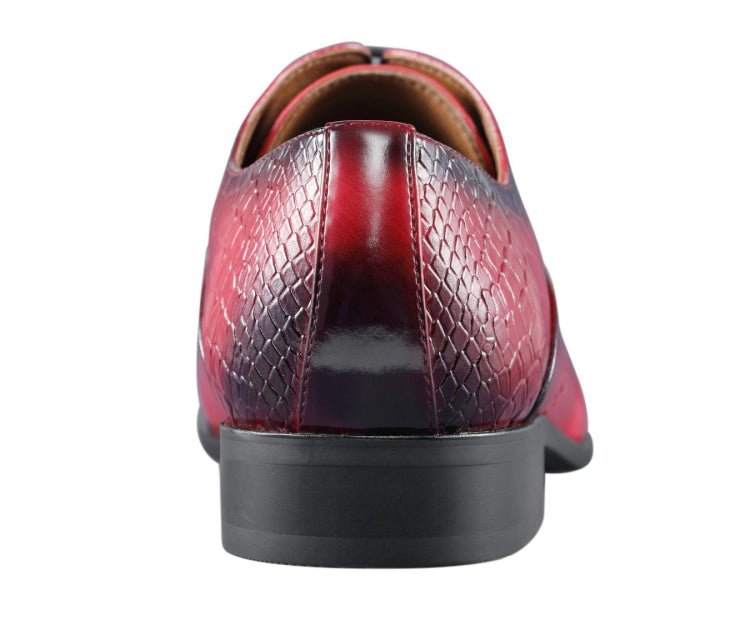 Amali Burke Men’s Red Leather Oxford Dress Shoes