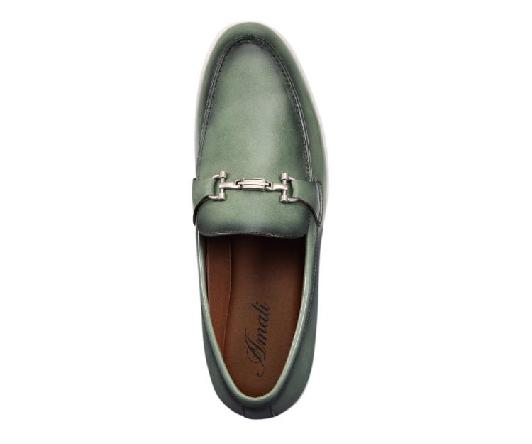 Amali Cahill Emerald Elegance Men’s Leather Loafers
