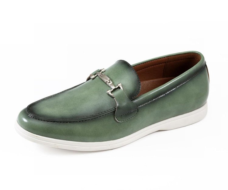 Amali Cahill Emerald Elegance Men’s Leather Loafers