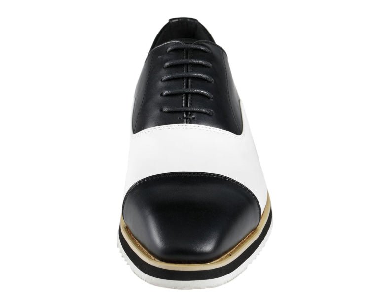 Amali Camden Classic Oxford Dress Shoes Men's Black and White