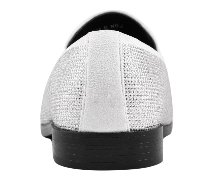 Amali Dazzle Sparkle Step Men's Loafers Rhinestone Slip On