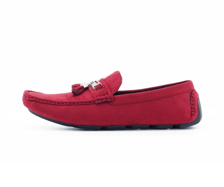 Amali Dyer Men's Driving Moccasins Crimson Elegance